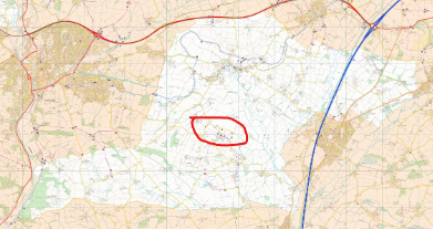 Location of the footpath within the parish