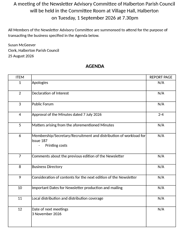 Agenda image